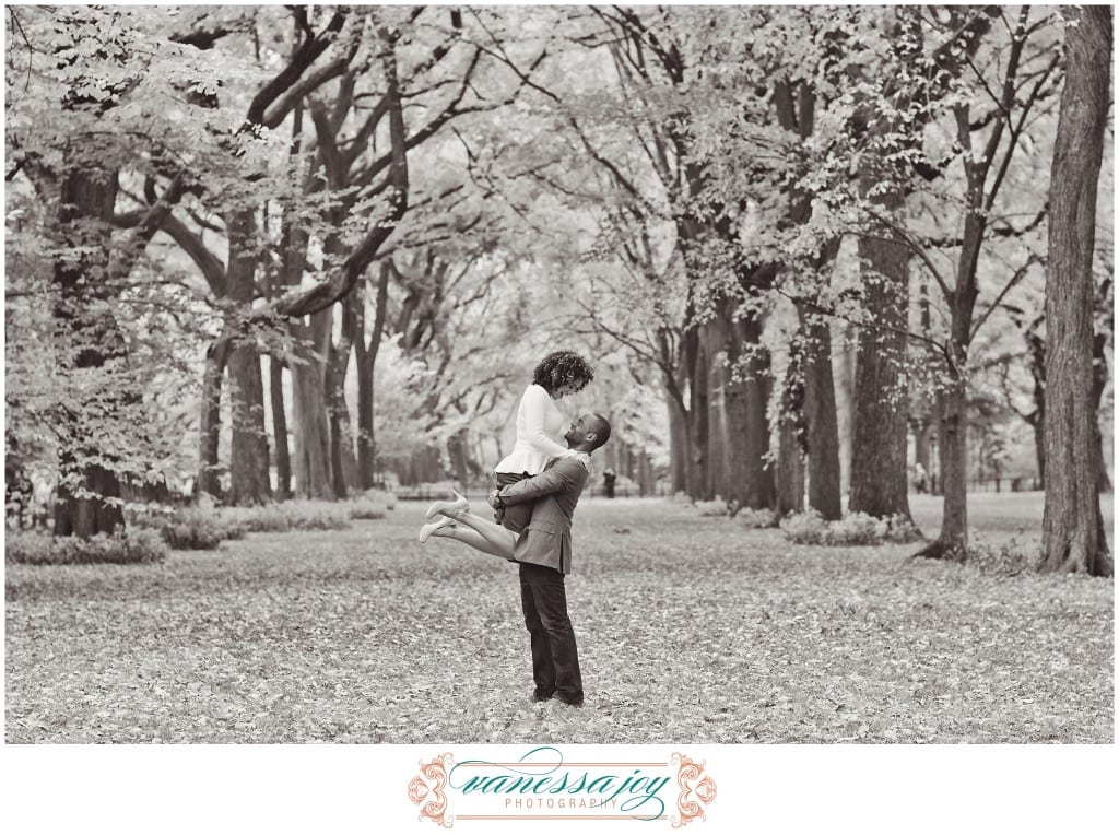 fun central park engagement photos