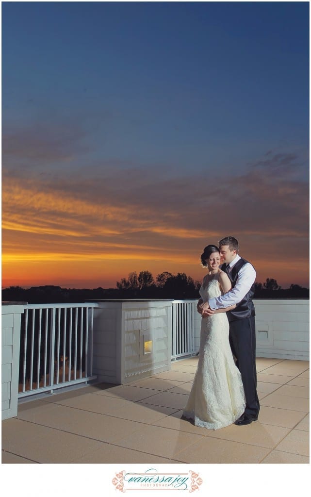 sunset wedding photo