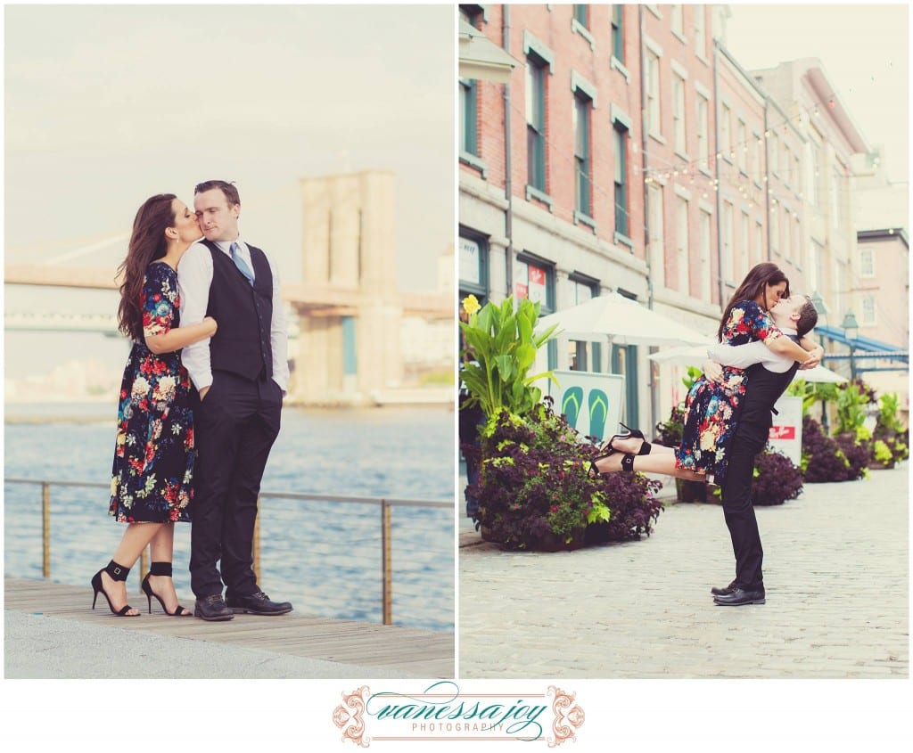 South street seaport engagement photos