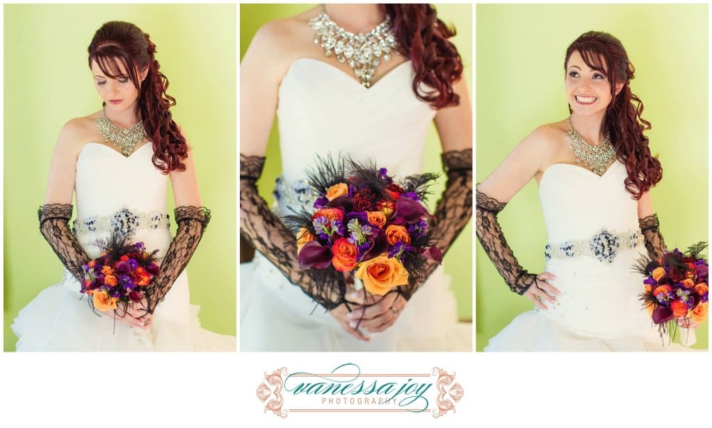 purple and orange wedding