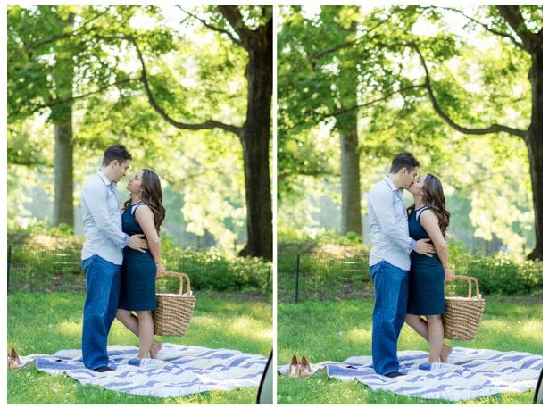 central park engagement photos