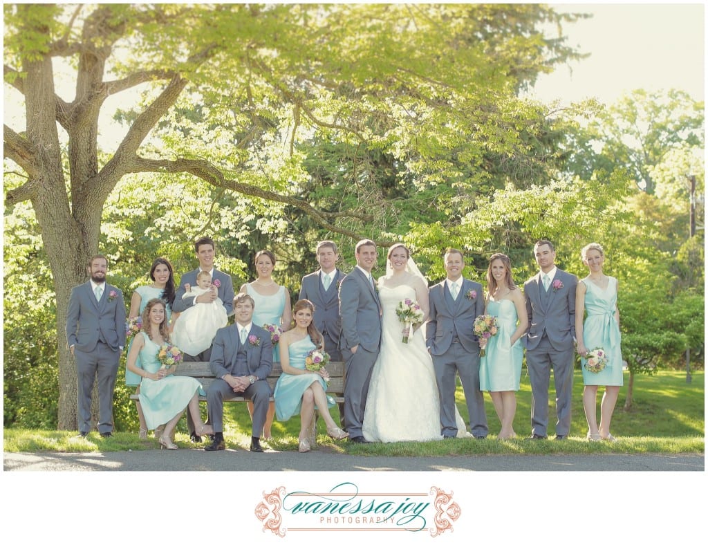 gray tuxedo bridal party