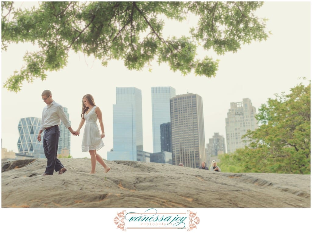 central park engagement photos