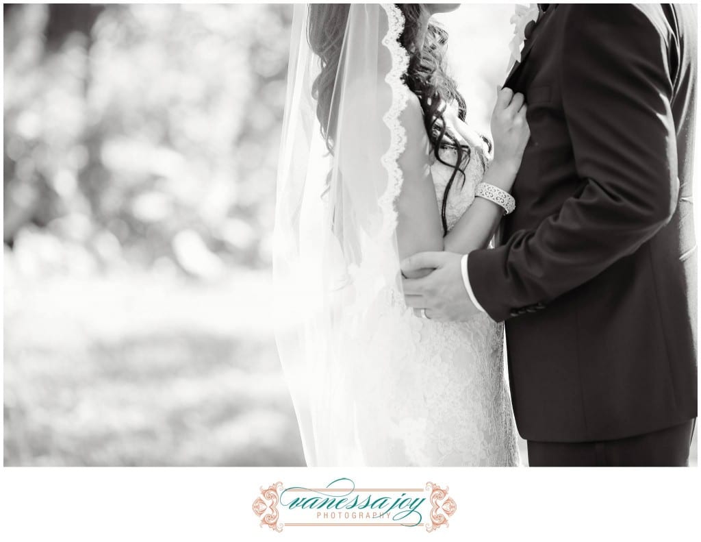 black and white bride and groom portraits