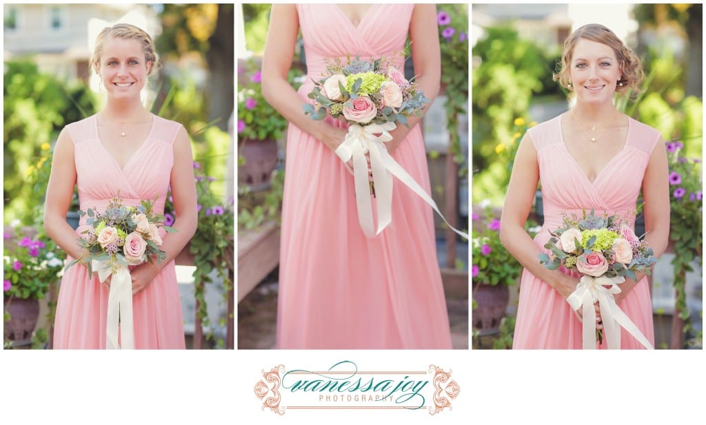 peach pink bridesmaid dresses