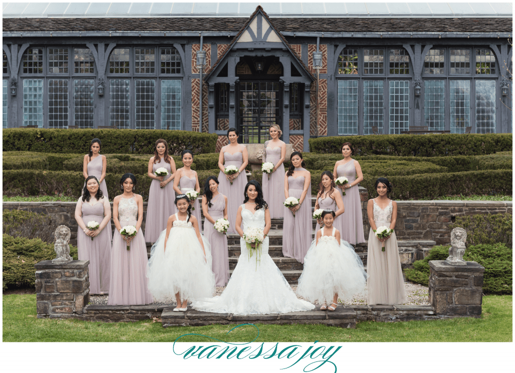 large bridal party photo pose