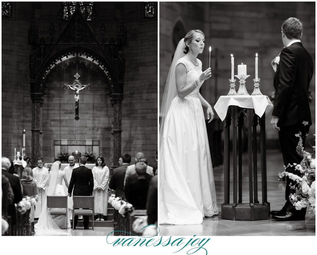 black and white wedding photo