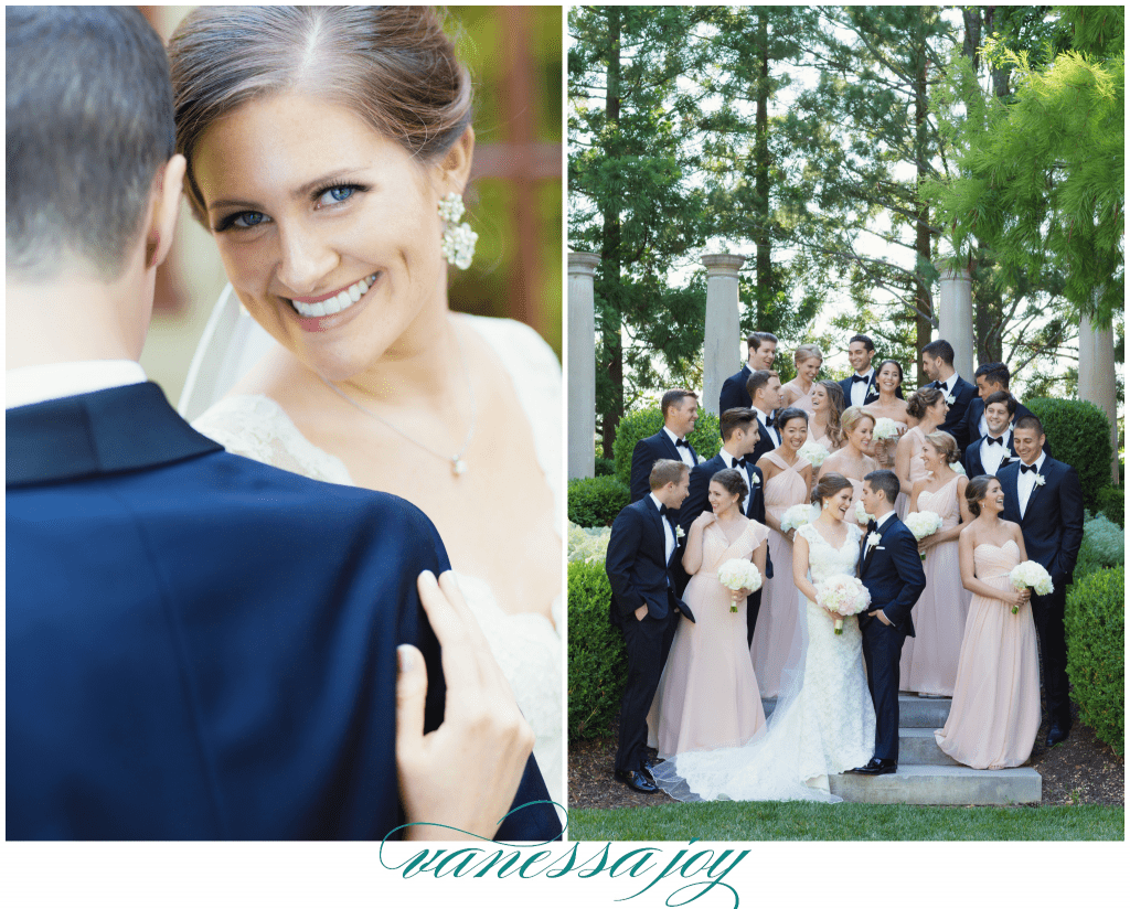 blush pink bridal party