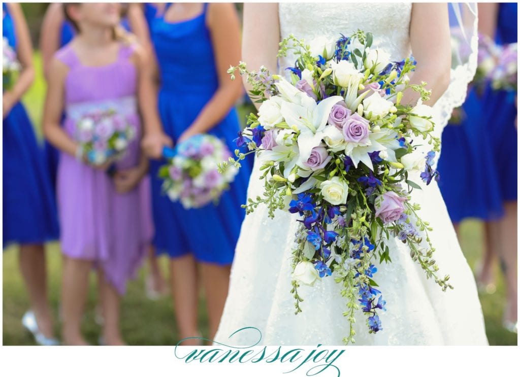 cascading wedding bouquet