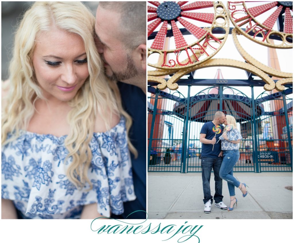 coney island engagement photos