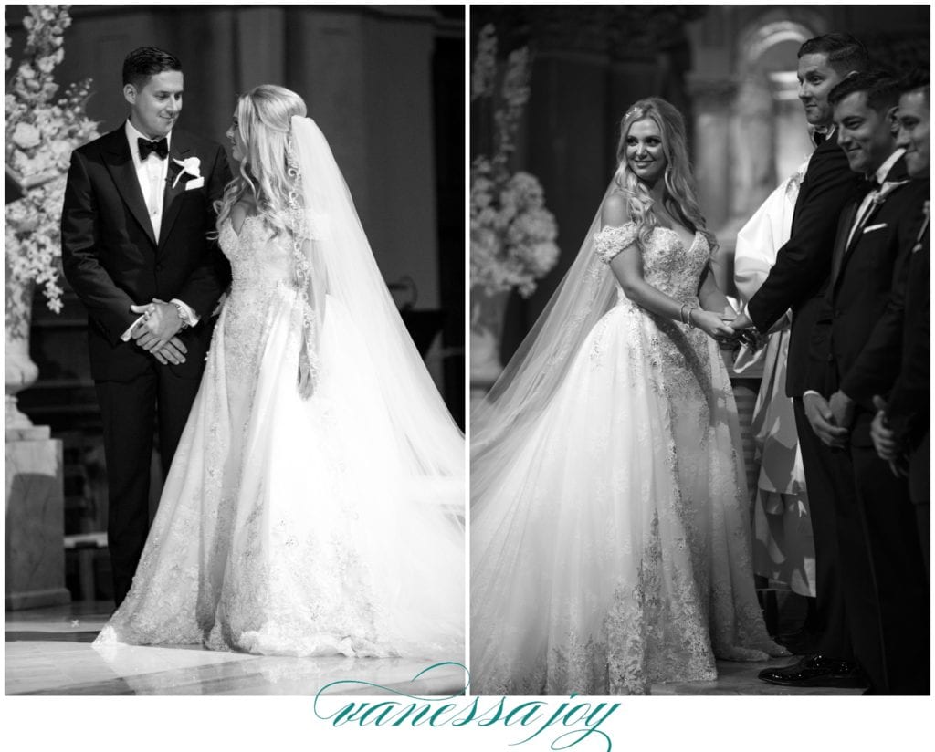 francis xavier church in NY, NYC weddings, black and white wedding