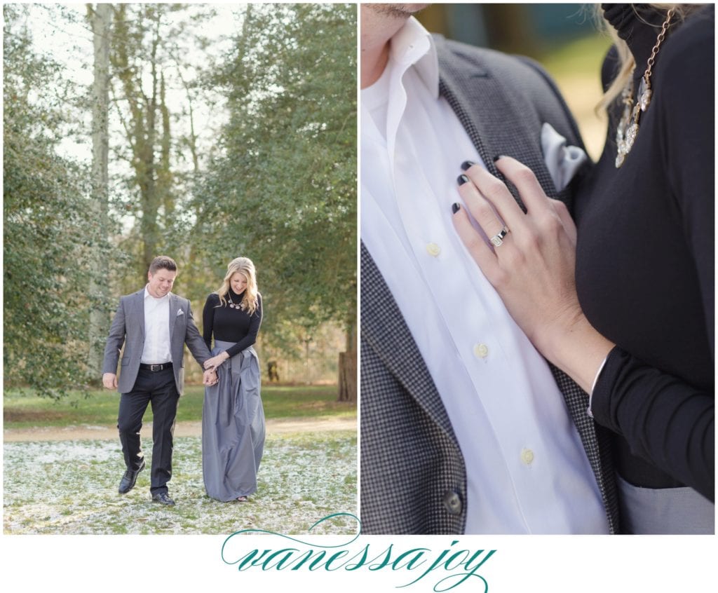 winter engagement session in New Jersey