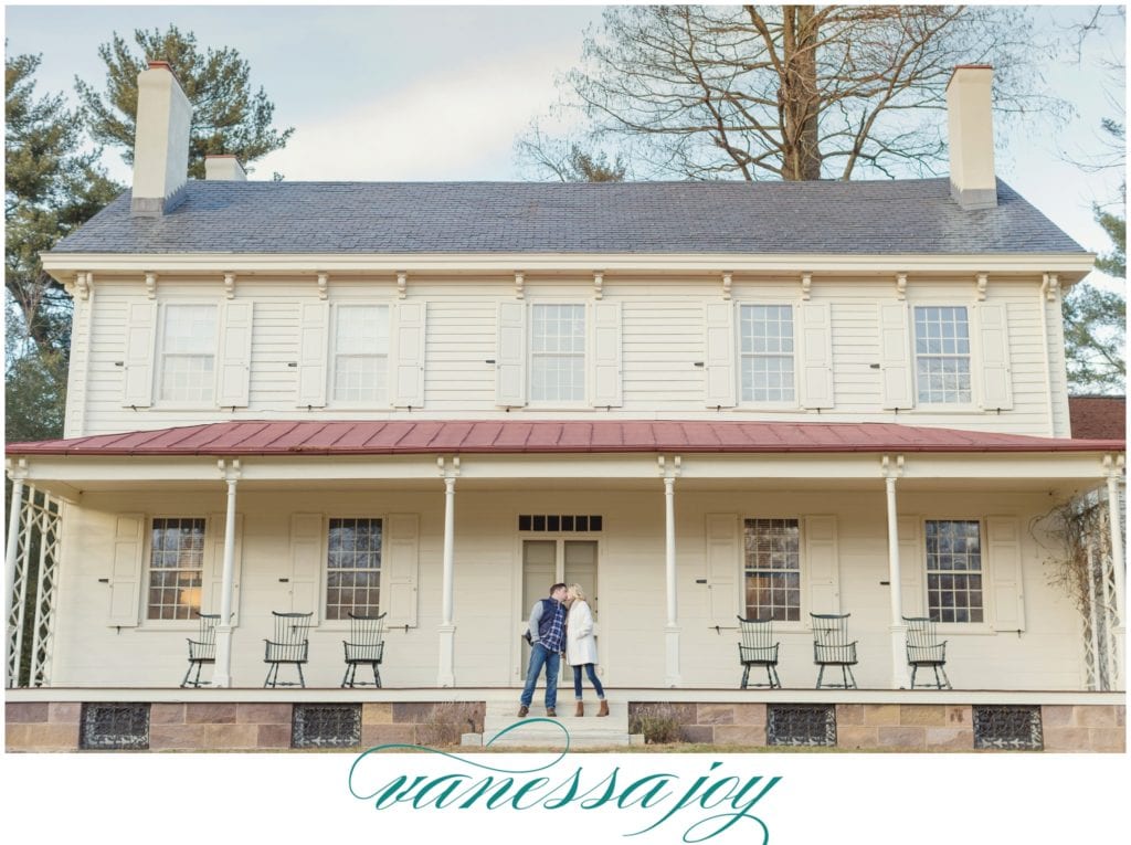 historic walnford park, whimsical winter engagement photos