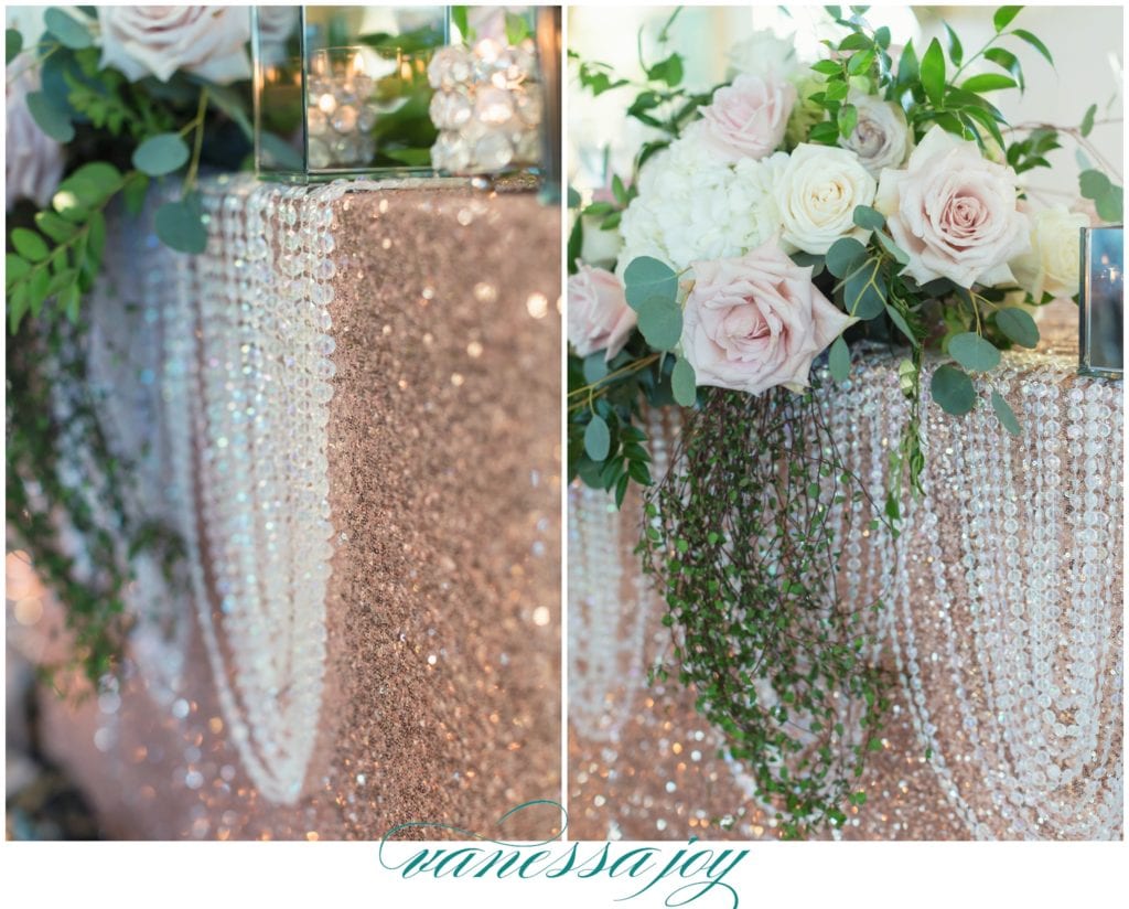 blush pink and rose gold wedding