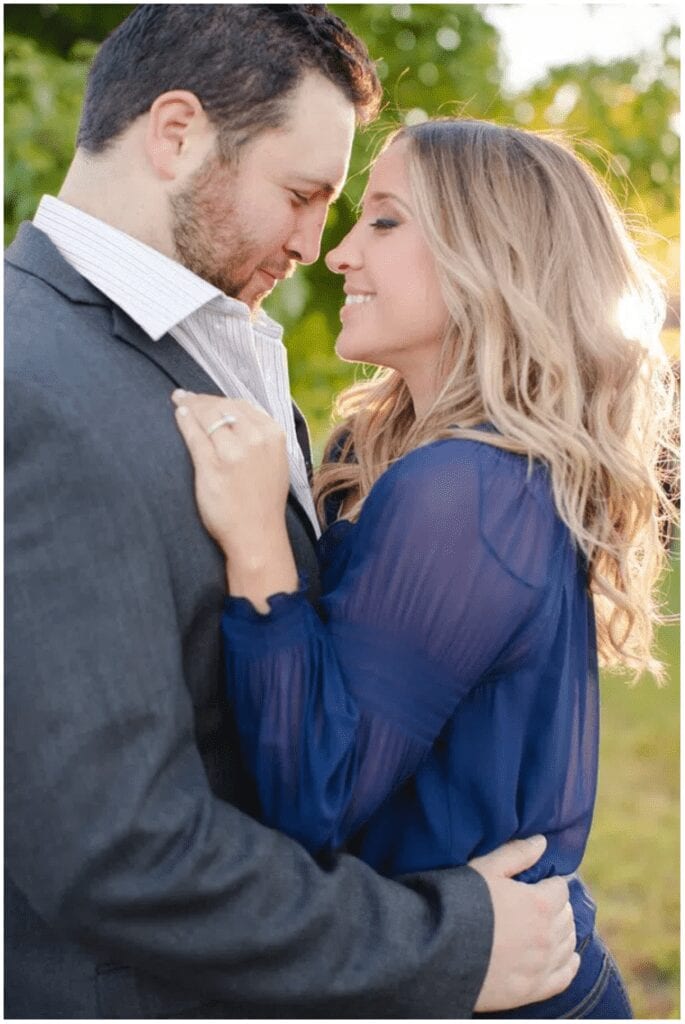 horse farm engagement session, clydesdale engagement photos, rustic farm engagement ideas