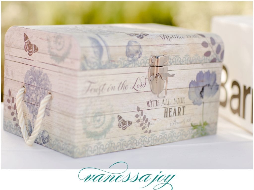 Floral Wedding Card Holder