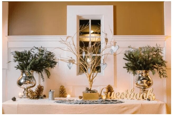 classic white winter wedding