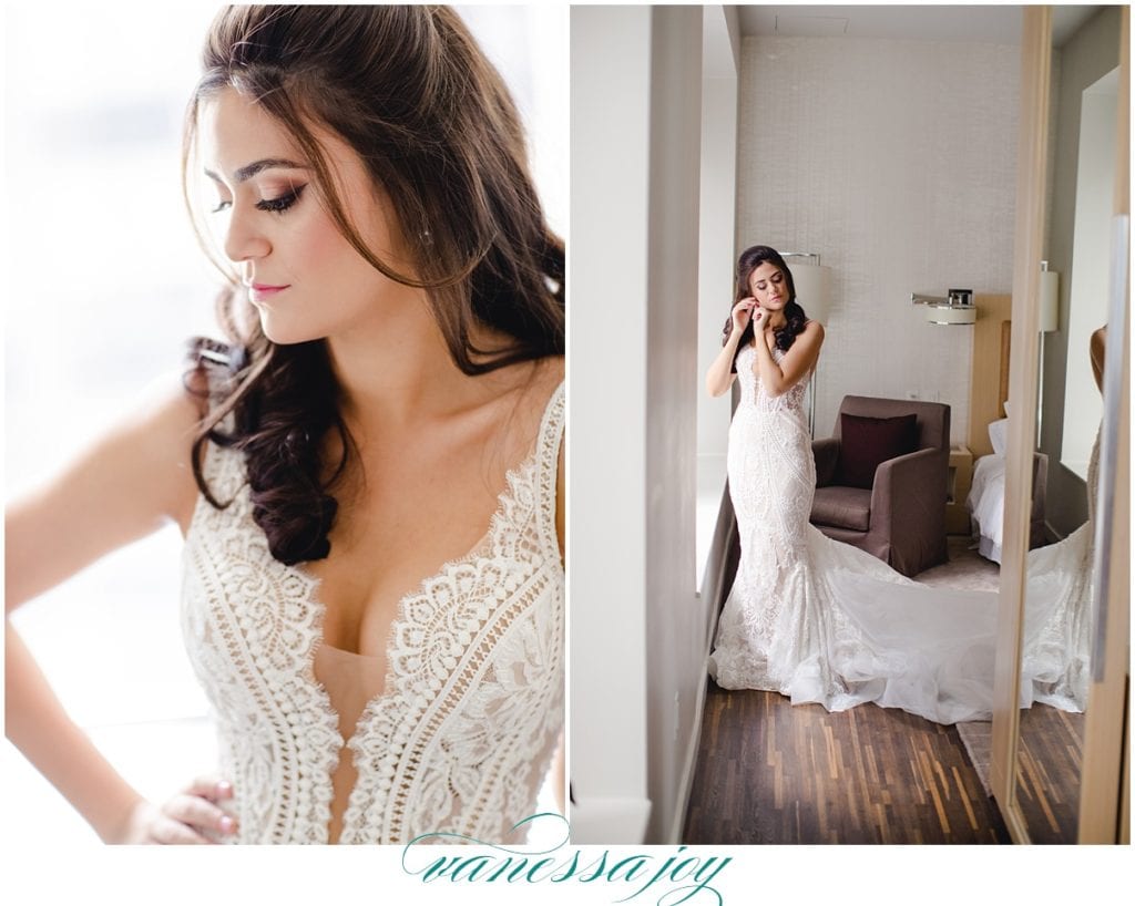 wall street bridal portraits, pallas couture wedding gown