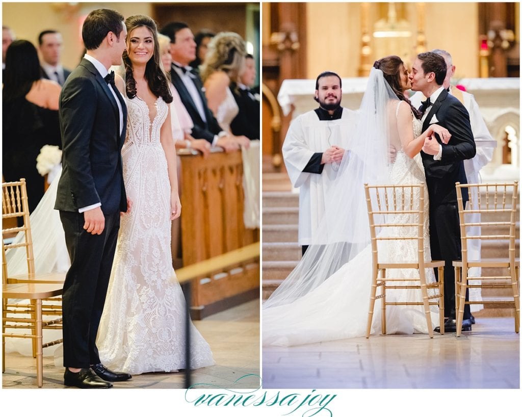 Saint Patrick's Old Cathedral, bride and grooms first kiss