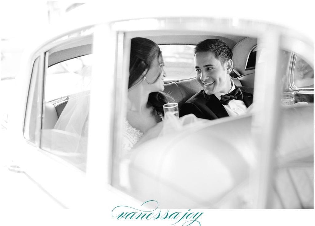 black and white rolls royce wedding photos