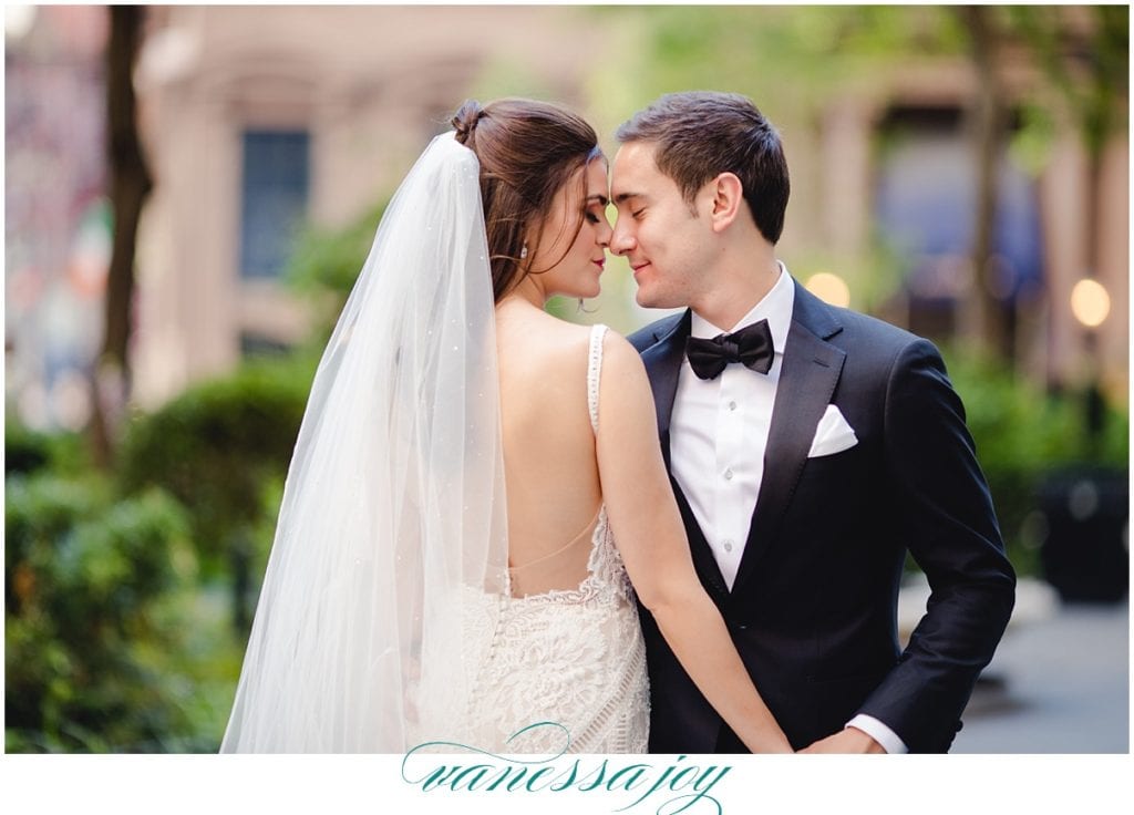 romantic wedding photos on wall street