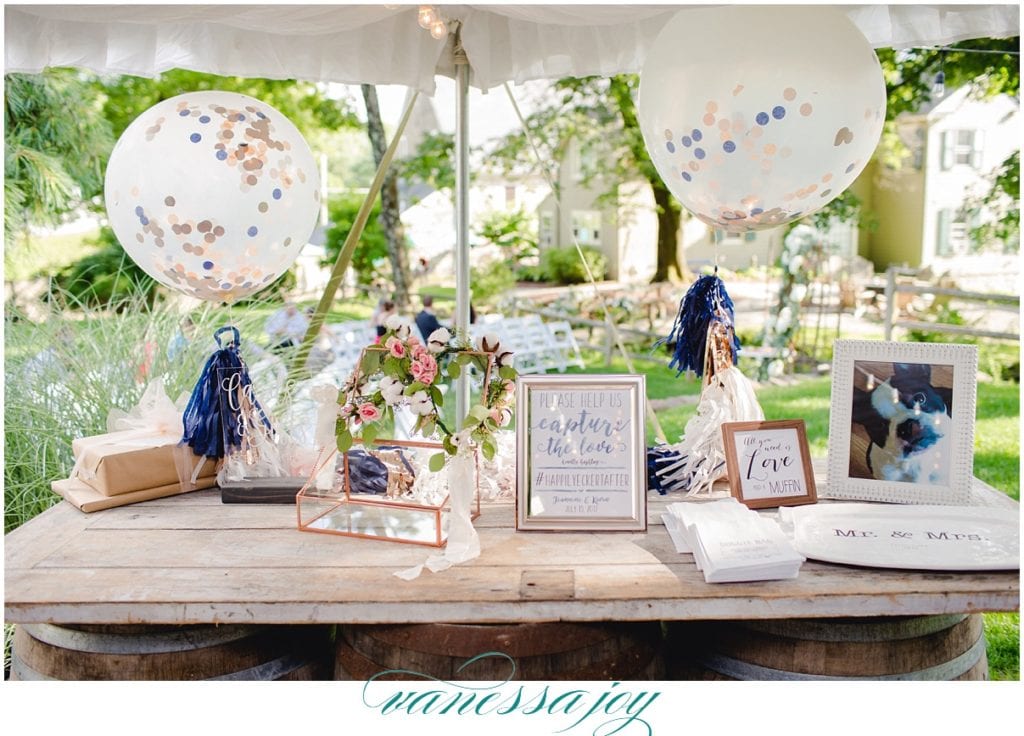 indigo and gold wedding decor ideas