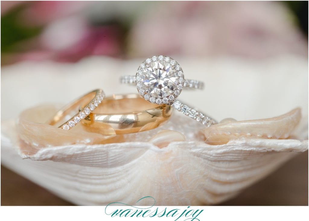 Beach theme wedding, beach wedding, halo engagement ring