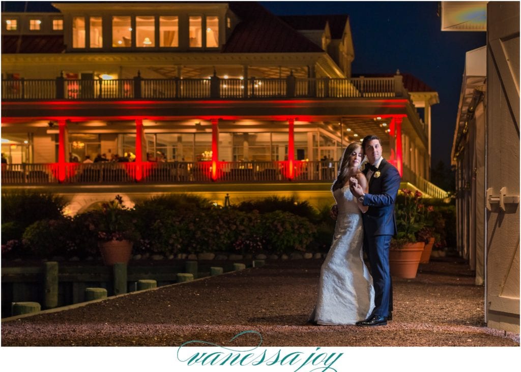 mallard island wedding, night shot, mallard island couple