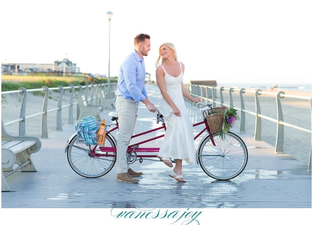 tandem bike engagement photos