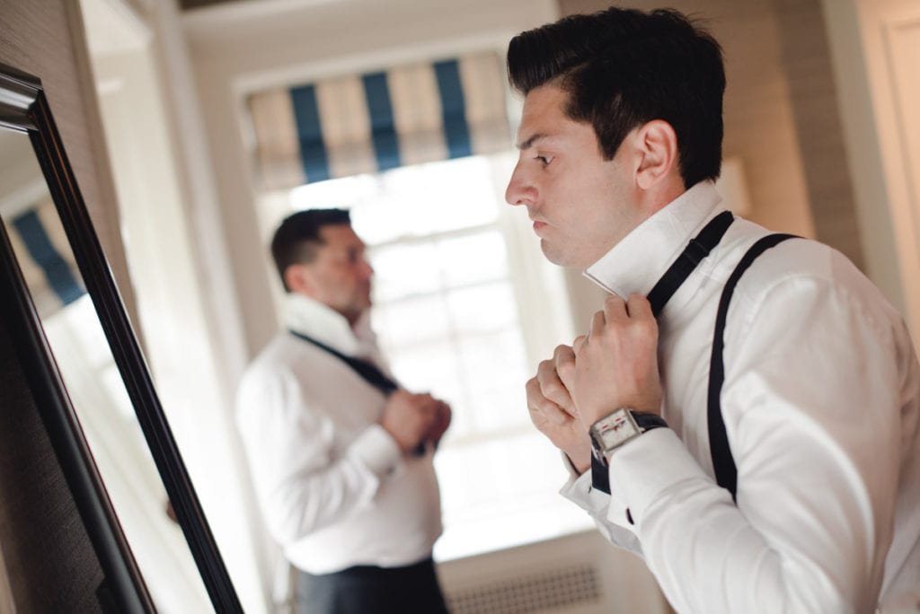 groom getting ready photo, portrait of groom, fiddler's elbow country club groom