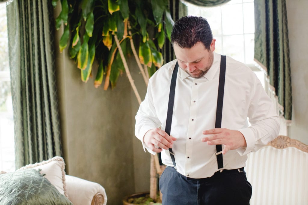 groom attire, groom suspenders