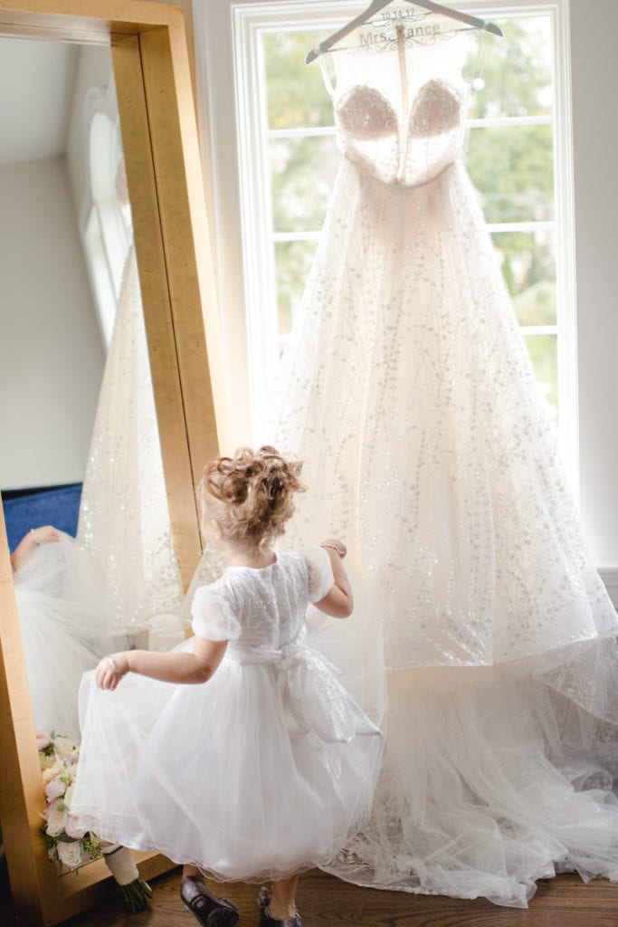 Berta wedding dress, flower girl