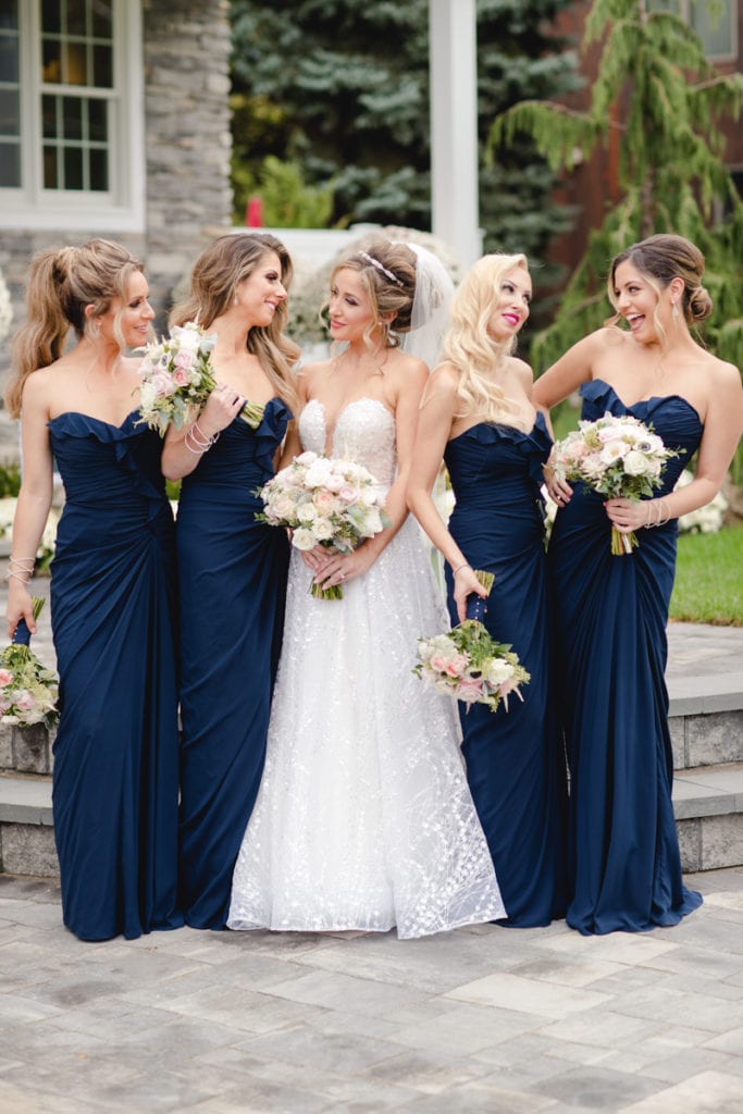 Badgley Mischka bridesmaids dresses, berta wedding dress