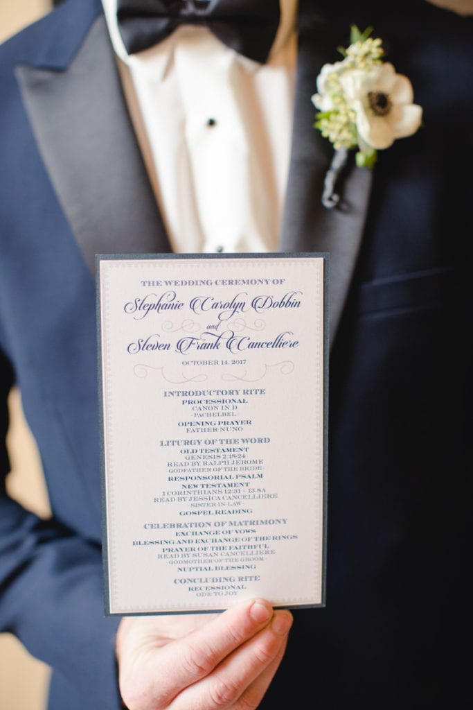 Holland Designs wedding program