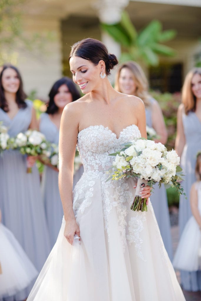 bridal party photography, galia lahav wedding dress