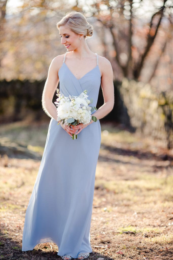 cornflower bridesmaids dress, hailey page bridesmaids dress