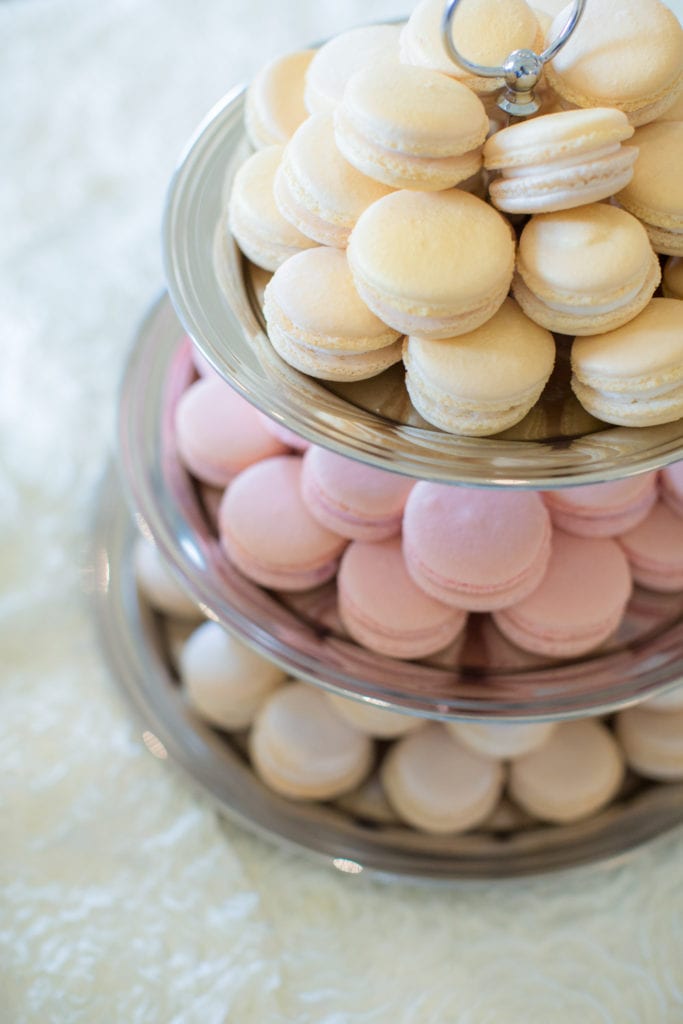 bridal shower macaroons, bridal shower dessert 