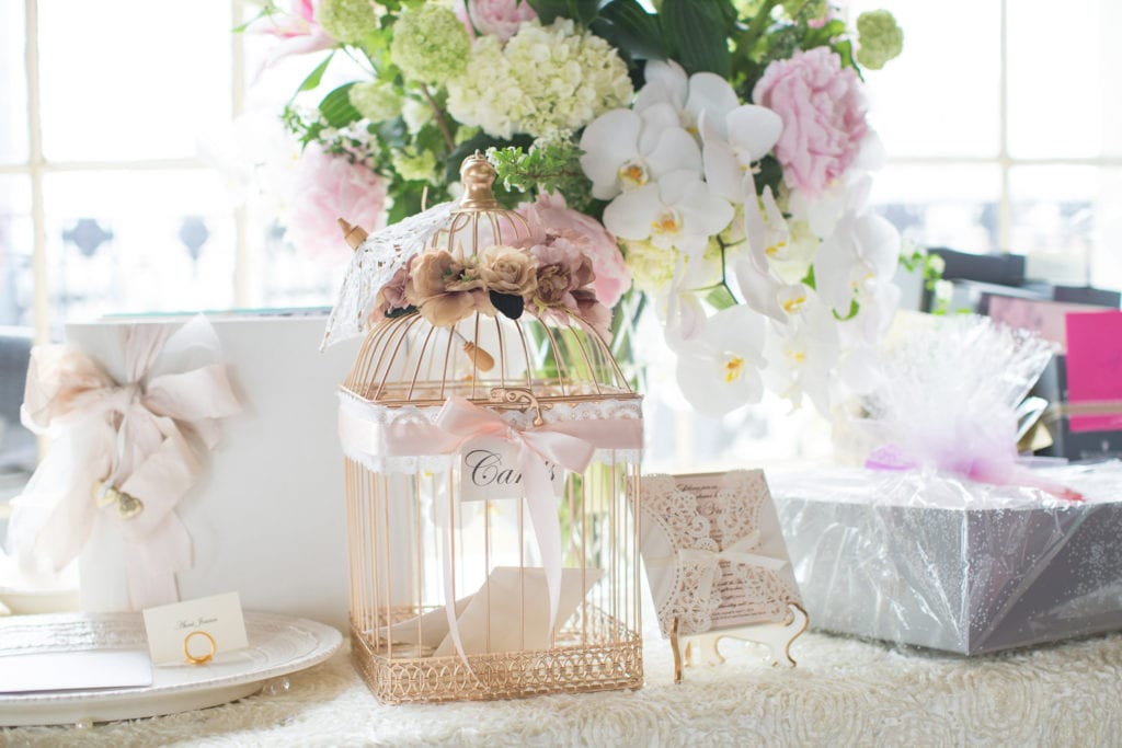 bridal shower gift table