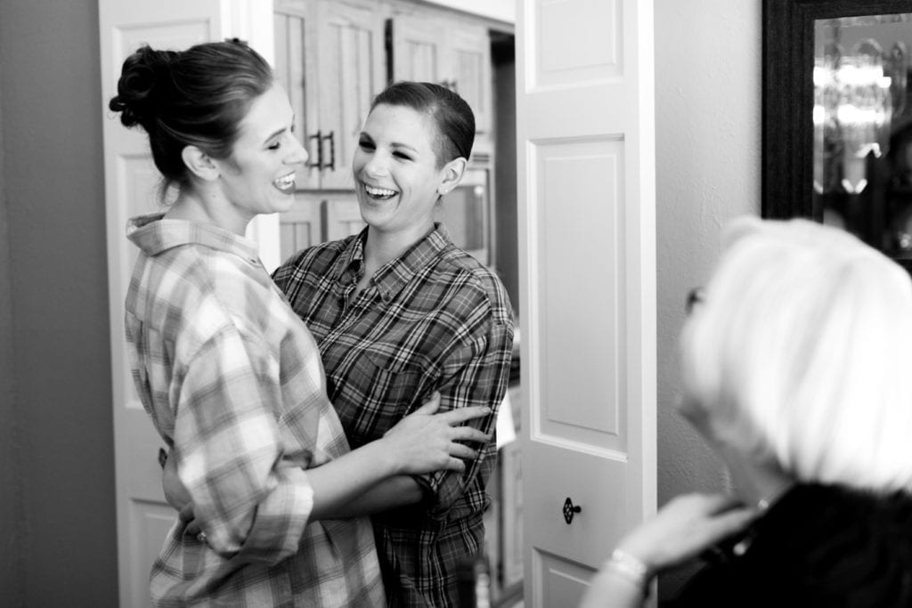 wedding prep, wedding hair and makeup, black and white wedding photography