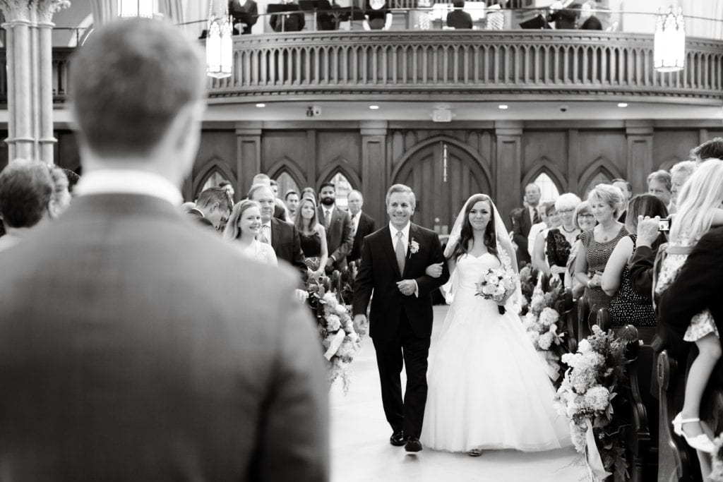 wedding procession photography, black and white wedding photography, Anne barge wedding gown