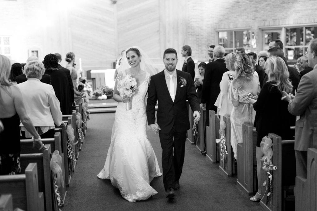 wedding procession, black and white wedding photography, morilee wedding gown