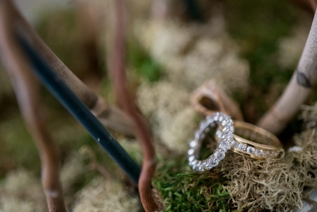 wedding band photography; diamond wedding band