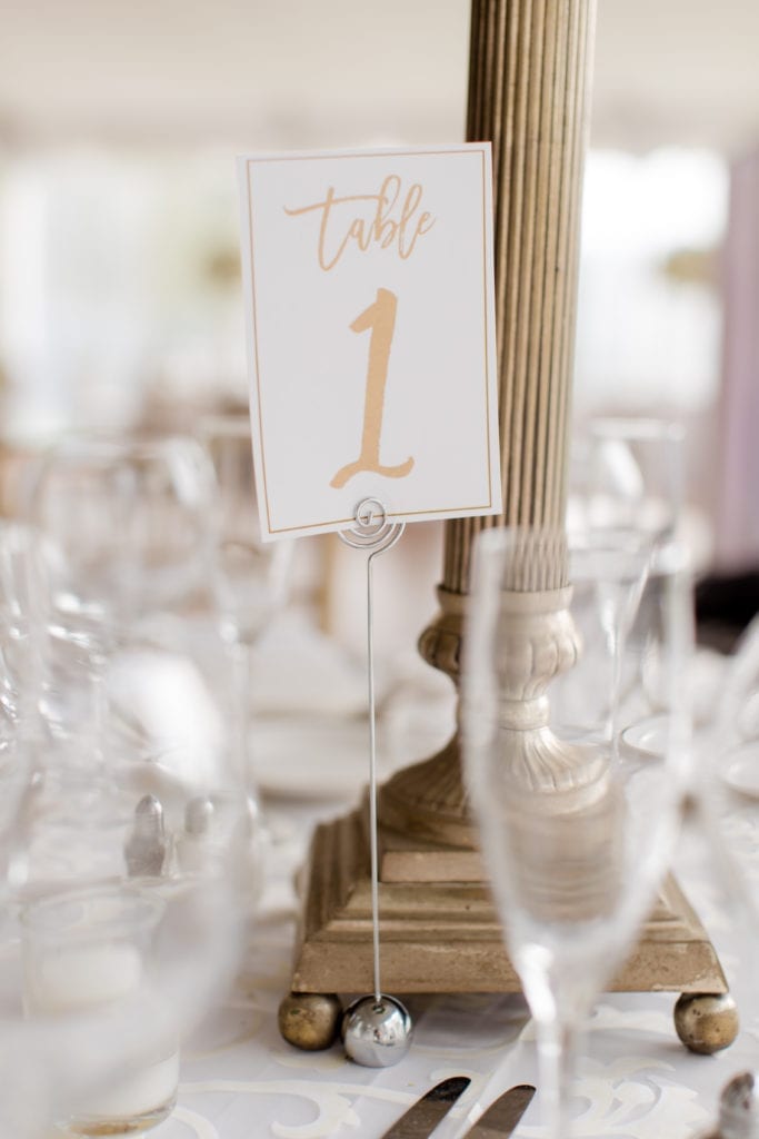 table numbers; wedding decor