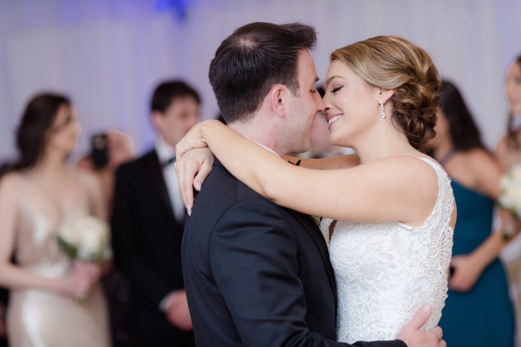 bride and groom first dance