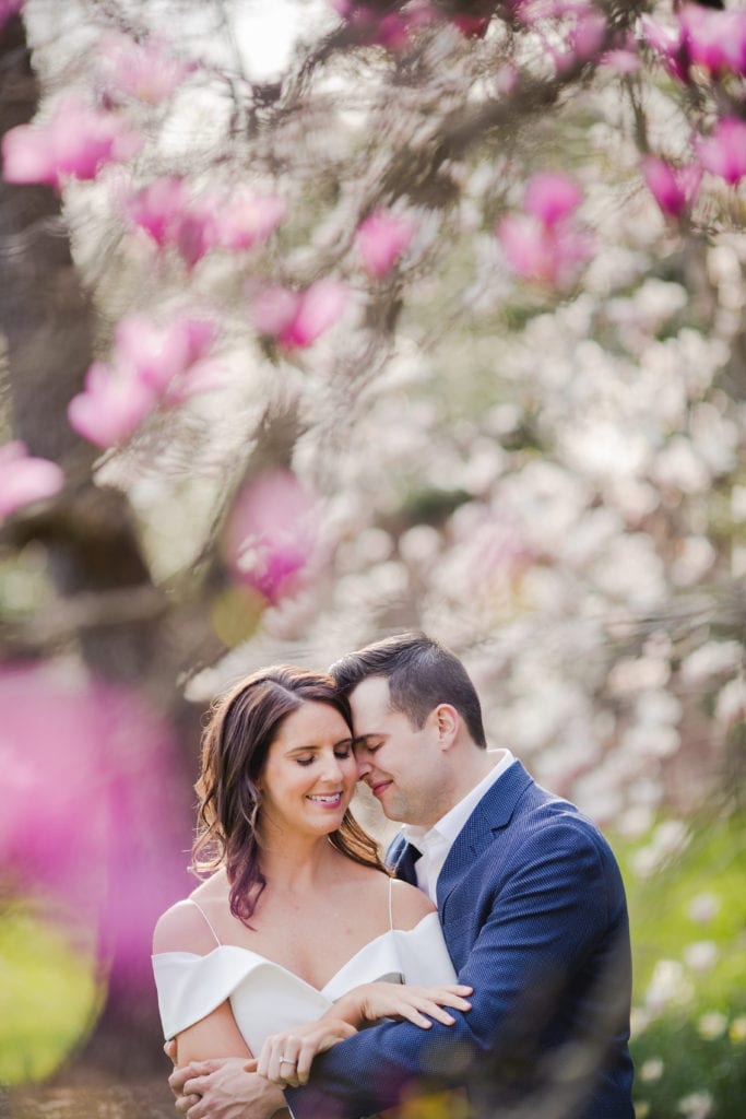 Longwood garden engagement; spring engagement