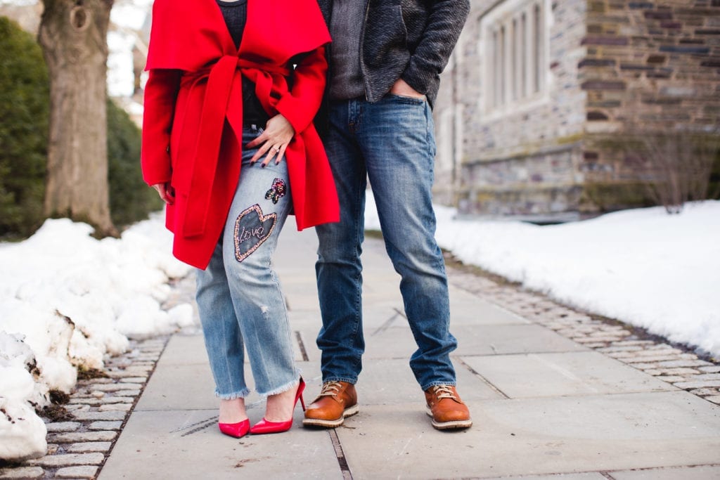 Princeton Engagement; winter engagement session