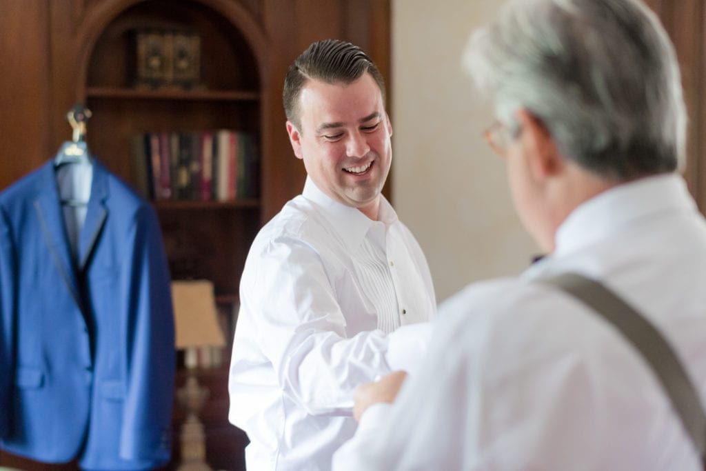 groom prep, groom and father of the groom