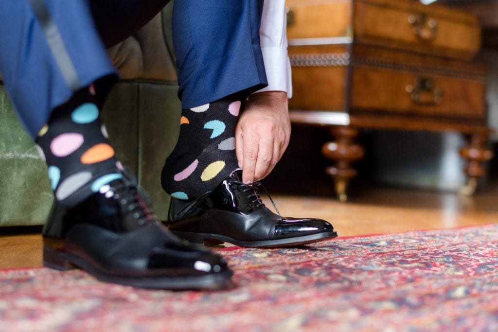 happy socks, groom prep