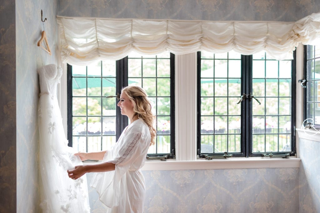 Marchesa gown, wedding prep