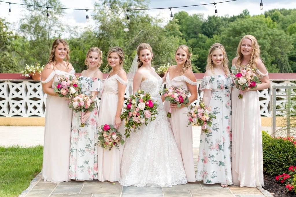 bride and bridesmaids